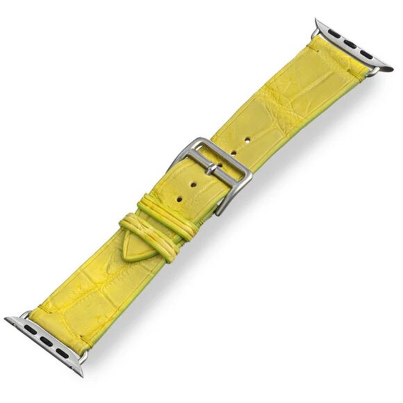 Genuine Alligator Watch Strap – Premium Exotic Skin - Xanthic Color main image 5